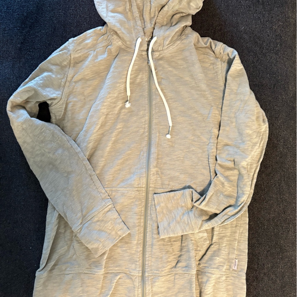 Eddie Bauer Light Gray Zip-Up Hoodie
